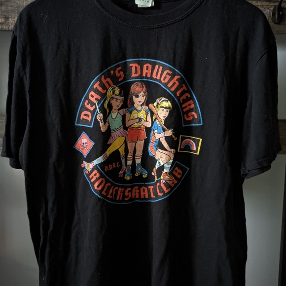 Steven Rhodes Other - Steven Rhodes Roller skate Hot Topic Goth Punk Tee Shirt Graphic Horror